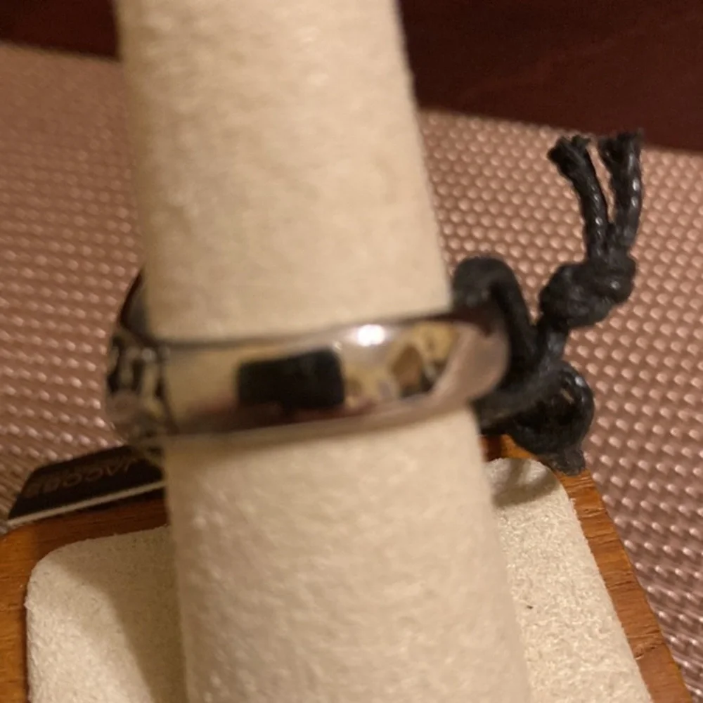NWT Anthony Jacobs men’s stainless steel multi-faceted crystal ring